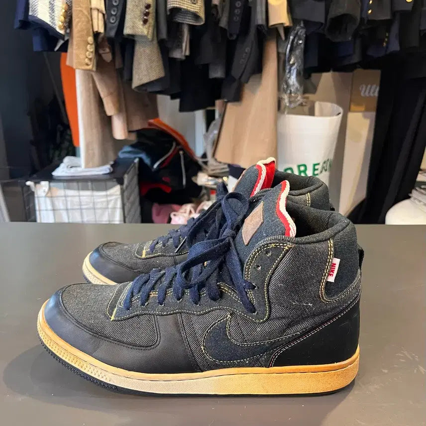 [BUNJANG] Nike Terminator Hi Premium Denim Sneakers / 나이키 터미네이터 하이 프리미엄 데님 (285mm)