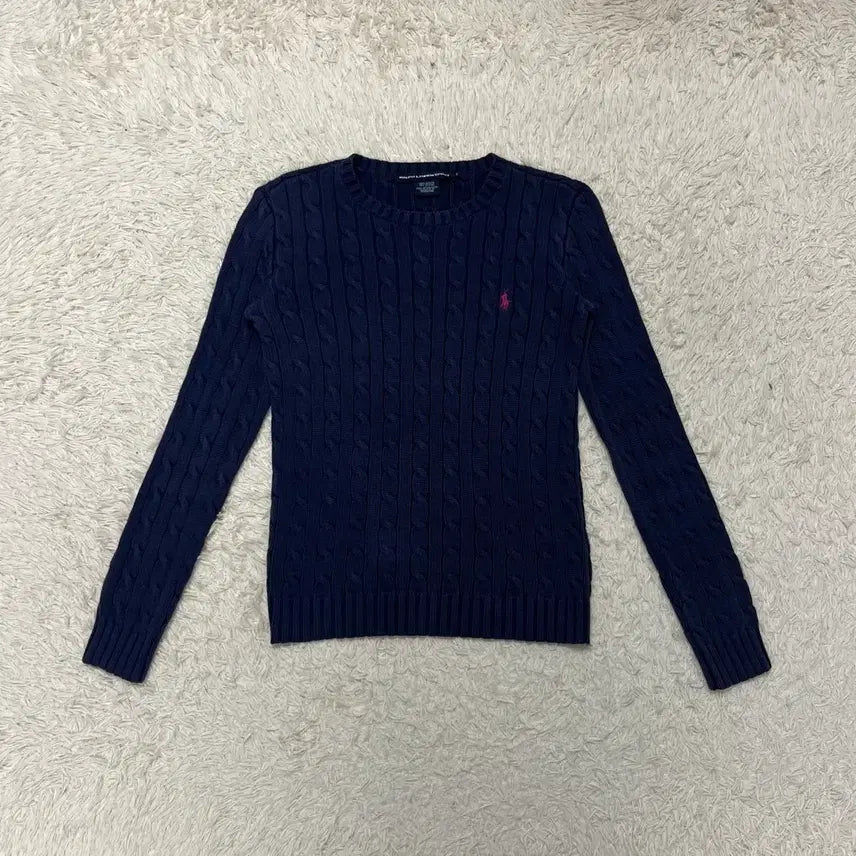 [BUNJANG] Polo Ralph Lauren Cable Knit Sweater / 폴로 네이비 케이블 니트