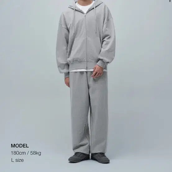 [BUNJANG] Musinsa Standard Wide Sweat Pants Medium Gray 2XL / 무신사 스탠다드 와이드 스웨트 팬츠 미디엄 그레이 2XL