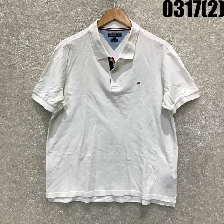 [SOLD OUT] 타미힐피거 화이트 반팔 폴로티 XL