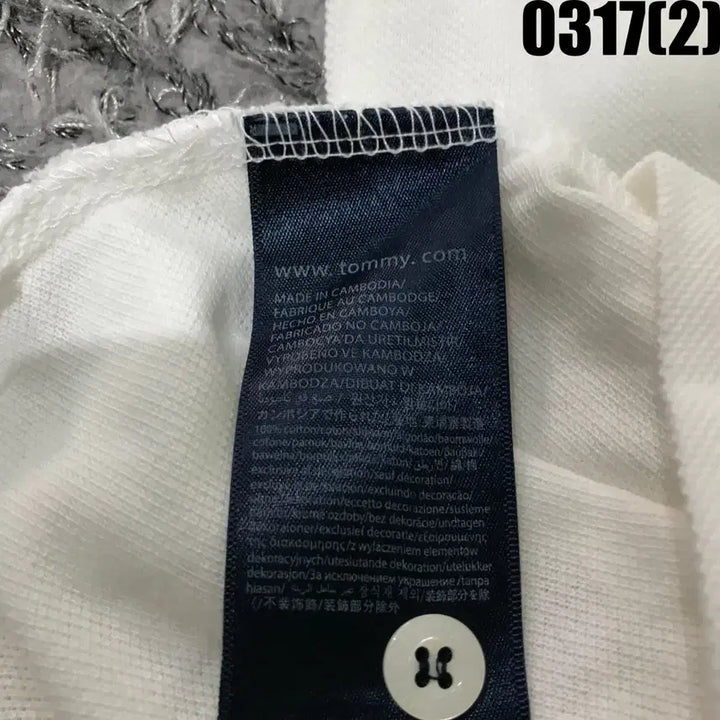 [SOLD OUT] 타미힐피거 화이트 반팔 폴로티 XL