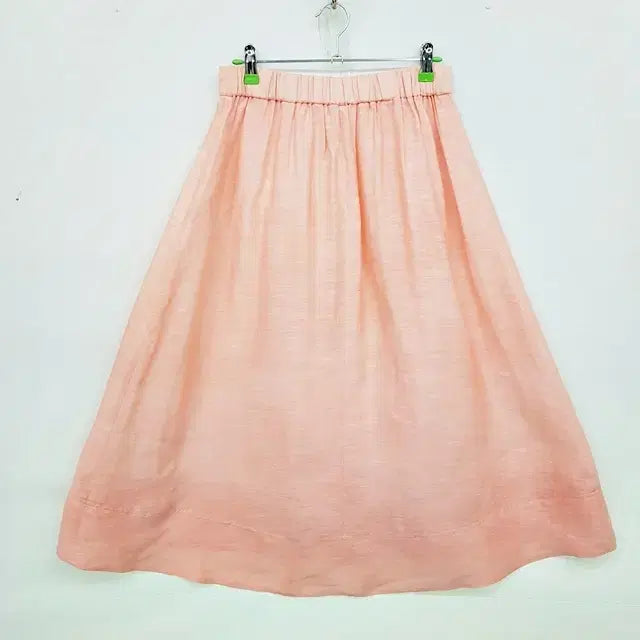 [SOLD OUT] VICENS 린넨 밴딩 스커트 핑크