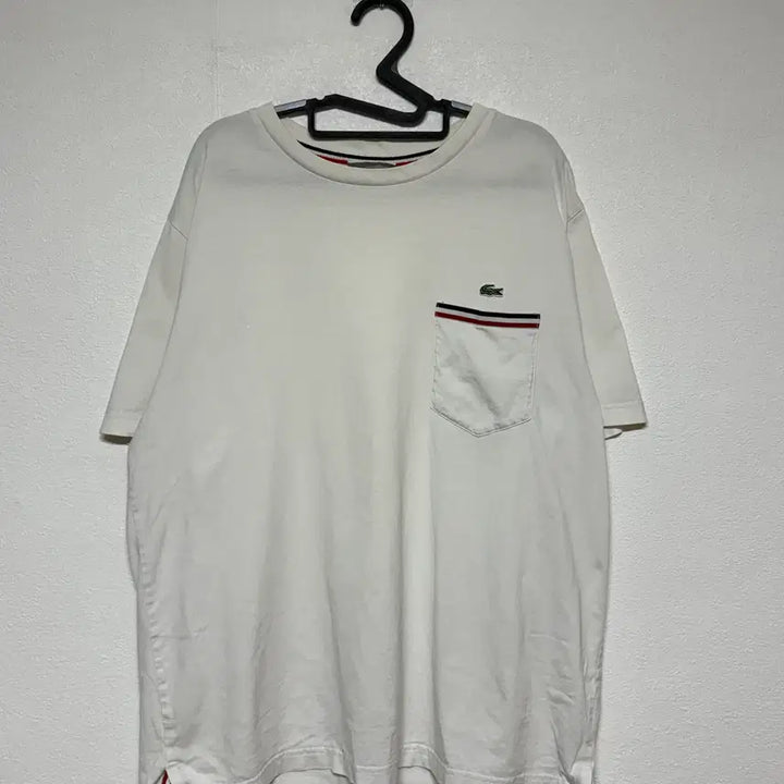 [SOLD OUT] 라코스테 포켓 반팔티 XL 화이트
