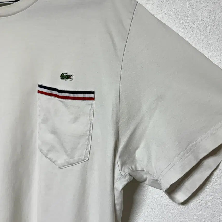 [SOLD OUT] 라코스테 포켓 반팔티 XL 화이트