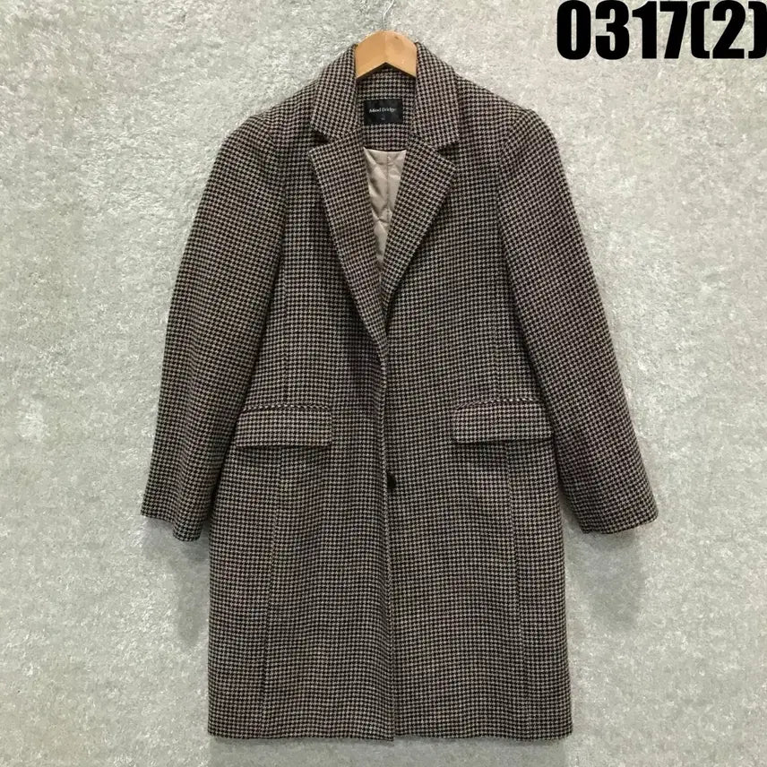 [SOLD OUT] Mind Bridge 하운드투스 체크 롱코트 m