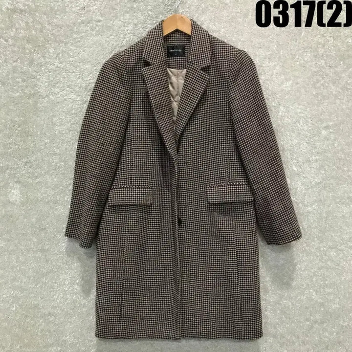 [SOLD OUT] Mind Bridge 하운드투스 체크 롱코트 m