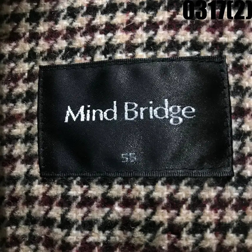 [SOLD OUT] Mind Bridge 하운드투스 체크 롱코트 m