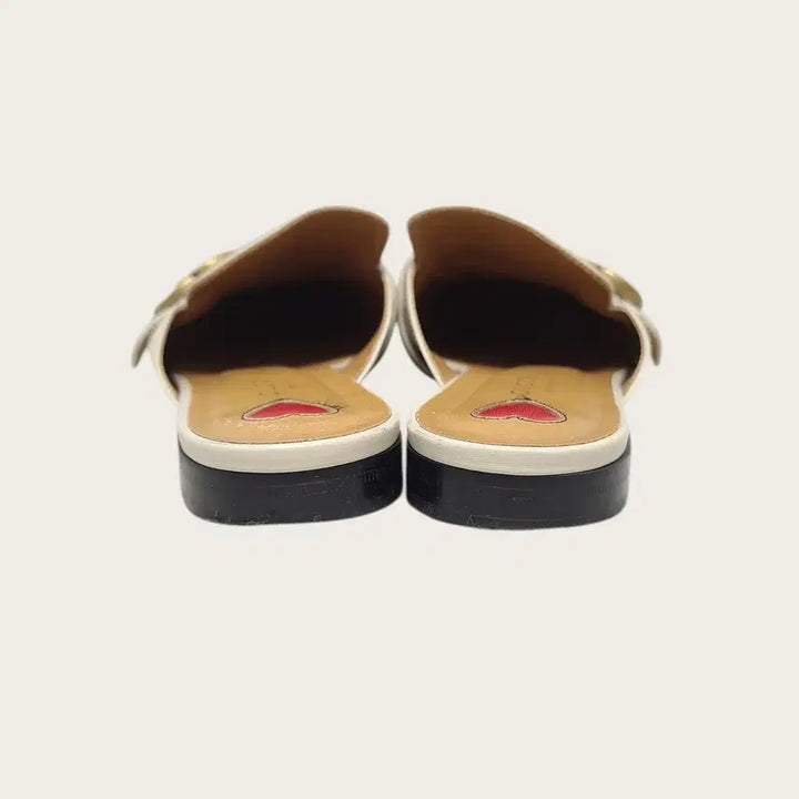 [BUNJANG] Gucci GG Marmont White Leather Web Loafers / [36] 구찌 화이트 레더 웹 GG 마몽 블로퍼
