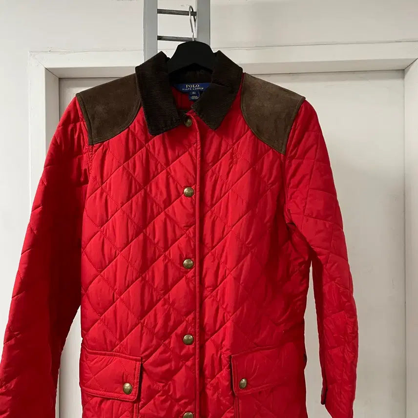 [BUNJANG] Polo Ralph Lauren Red Long Quilted Jacket / 폴로 랄프로렌 레드 롱 퀄팅 자켓 XL16(W)