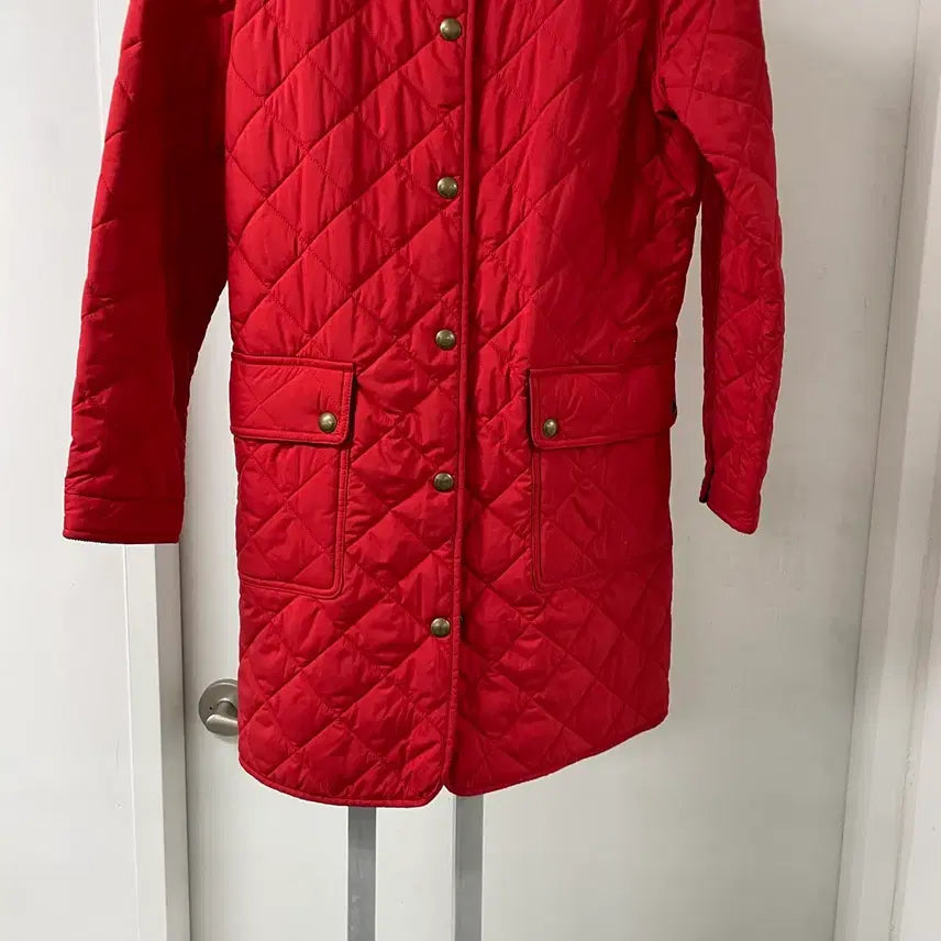 [BUNJANG] Polo Ralph Lauren Red Long Quilted Jacket / 폴로 랄프로렌 레드 롱 퀄팅 자켓 XL16(W)