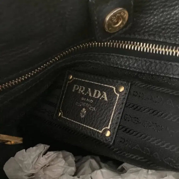 [BUNJANG] Prada Black Leather Tote Bag / 프라다 블랙 레더 토트백