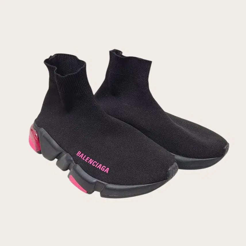 [BUNJANG] Balenciaga Speedrunner Sneakers / [35] 발렌시아가 블랙 핑크 클리어솔 스피드러너 스니커즈