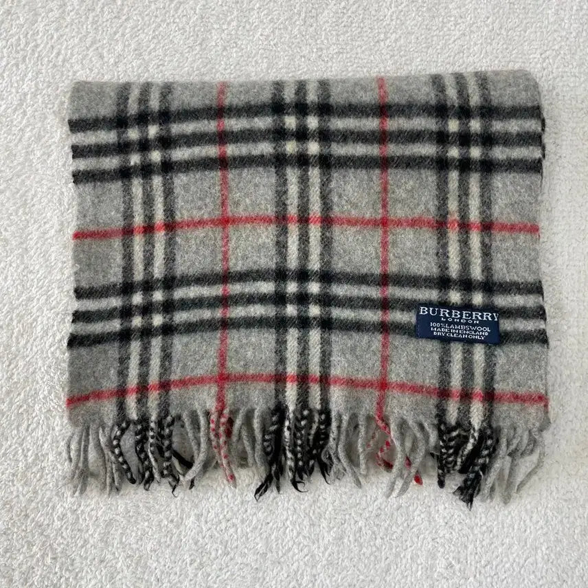 [BUNJANG] Burberry Lambswool Scarf Gray / 버버리 램스울 머플러 그레이 회색