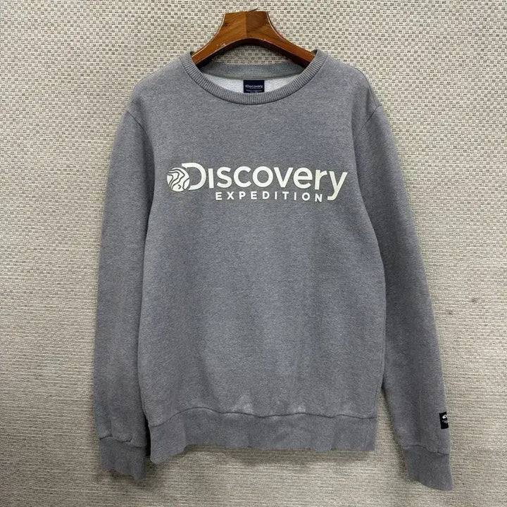 [BUNJANG] Discovery Big Printing Logo Sweatshirt / 디스커버리 빅프린팅로고 약기모 스웻셔츠 맨투맨 95 A07634