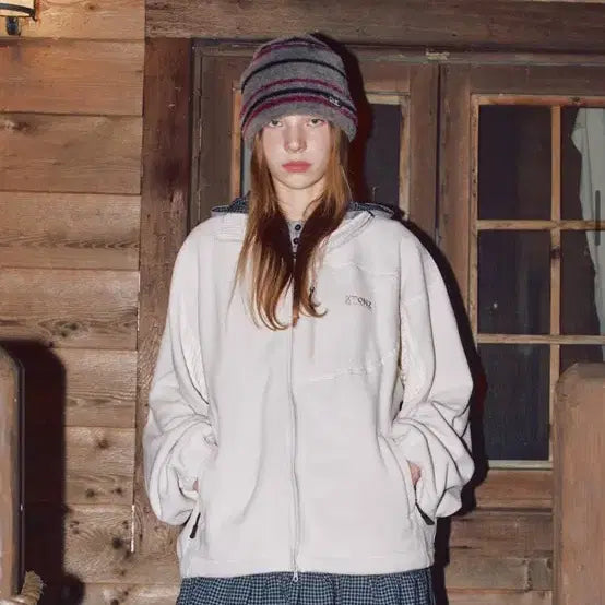 [BUNJANG] XTONZ XTA095 Stripe Soft Hair Ribbed Beanie / 엑스톤즈 XTA095 스트라이프 소프트헤어리비니 GRAY 현재품절