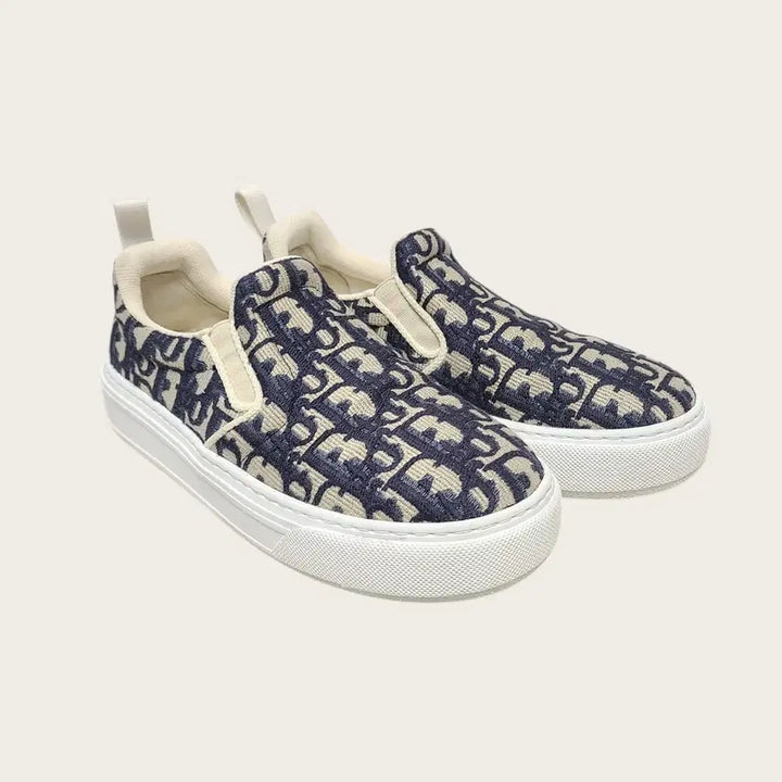 [BUNJANG] Dior Oblique Solar Slip-on Sneakers / [35] 디올 딥 블루 오블리크 솔라 슬립온 스니커즈