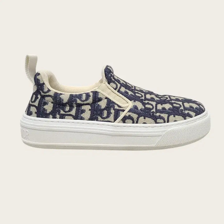 [BUNJANG] Dior Oblique Solar Slip-on Sneakers / [35] 디올 딥 블루 오블리크 솔라 슬립온 스니커즈