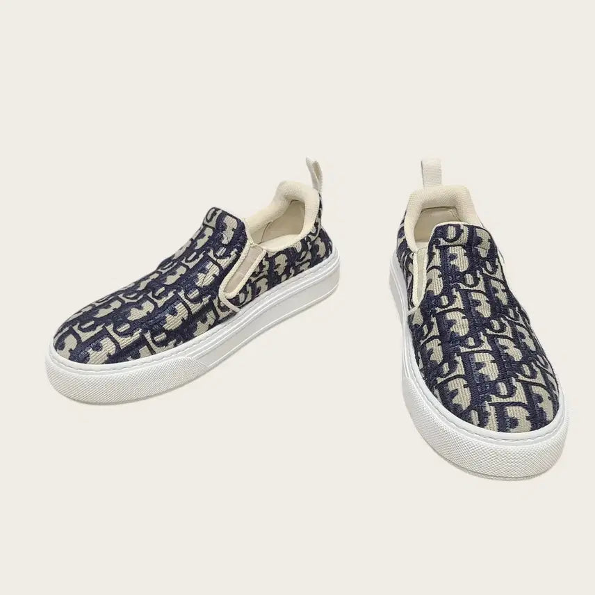 [BUNJANG] Dior Oblique Solar Slip-on Sneakers / [35] 디올 딥 블루 오블리크 솔라 슬립온 스니커즈