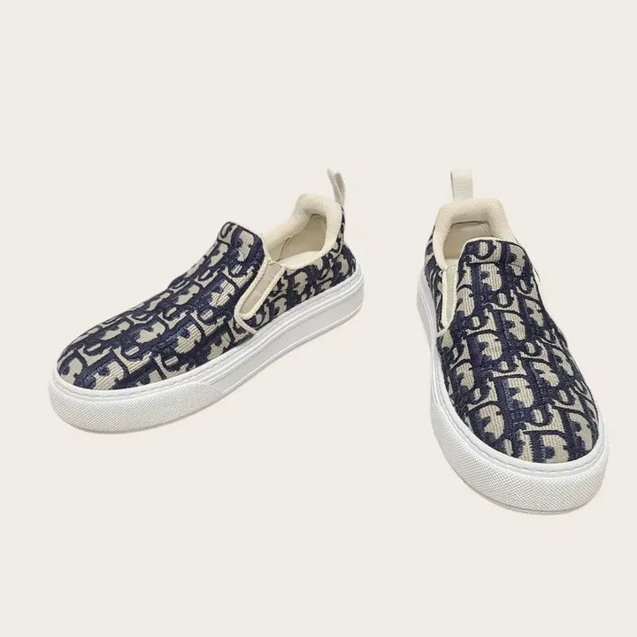 [BUNJANG] Dior Oblique Solar Slip-on Sneakers / [35] 디올 딥 블루 오블리크 솔라 슬립온 스니커즈