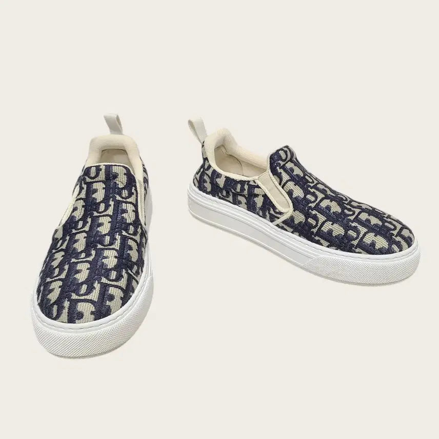 [BUNJANG] Dior Oblique Solar Slip-on Sneakers / [35] 디올 딥 블루 오블리크 솔라 슬립온 스니커즈