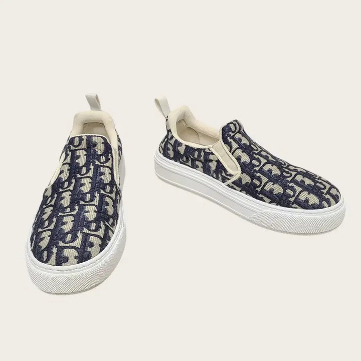 [BUNJANG] Dior Oblique Solar Slip-on Sneakers / [35] 디올 딥 블루 오블리크 솔라 슬립온 스니커즈