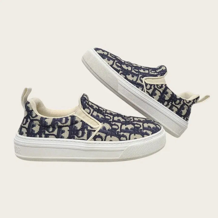 [BUNJANG] Dior Oblique Solar Slip-on Sneakers / [35] 디올 딥 블루 오블리크 솔라 슬립온 스니커즈