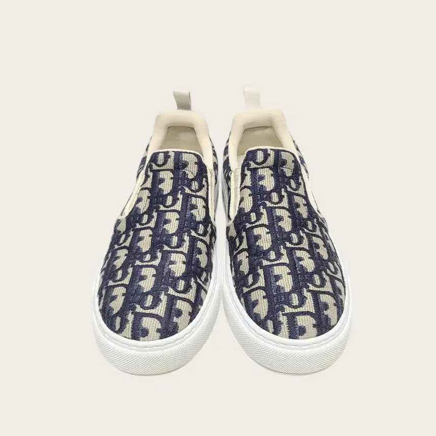 [BUNJANG] Dior Oblique Solar Slip-on Sneakers / [35] 디올 딥 블루 오블리크 솔라 슬립온 스니커즈
