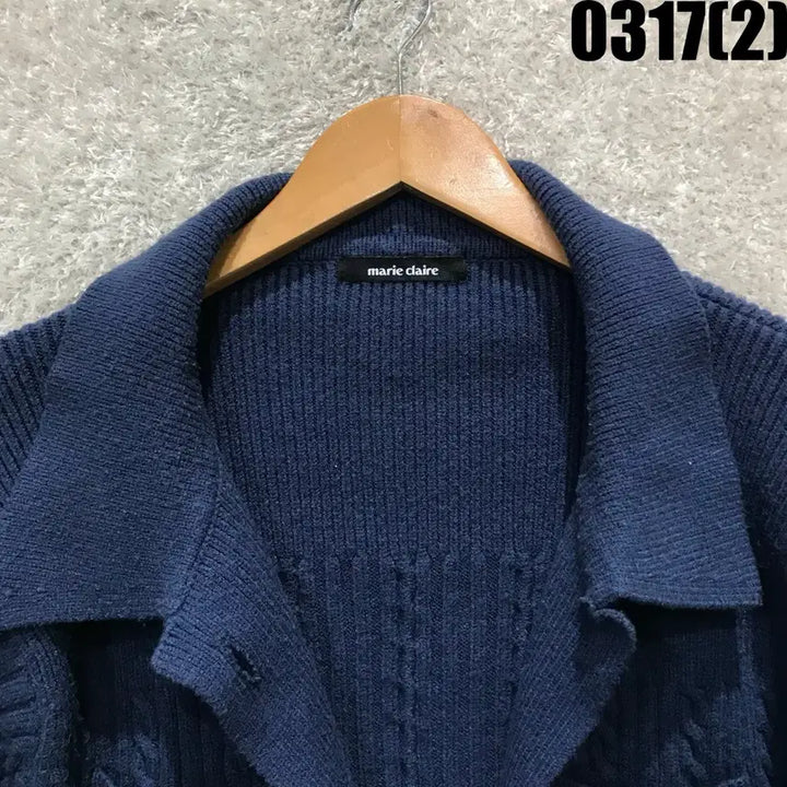 [SOLD OUT] 마리끌레르 네이비 꽈배기 니트 가디건 s