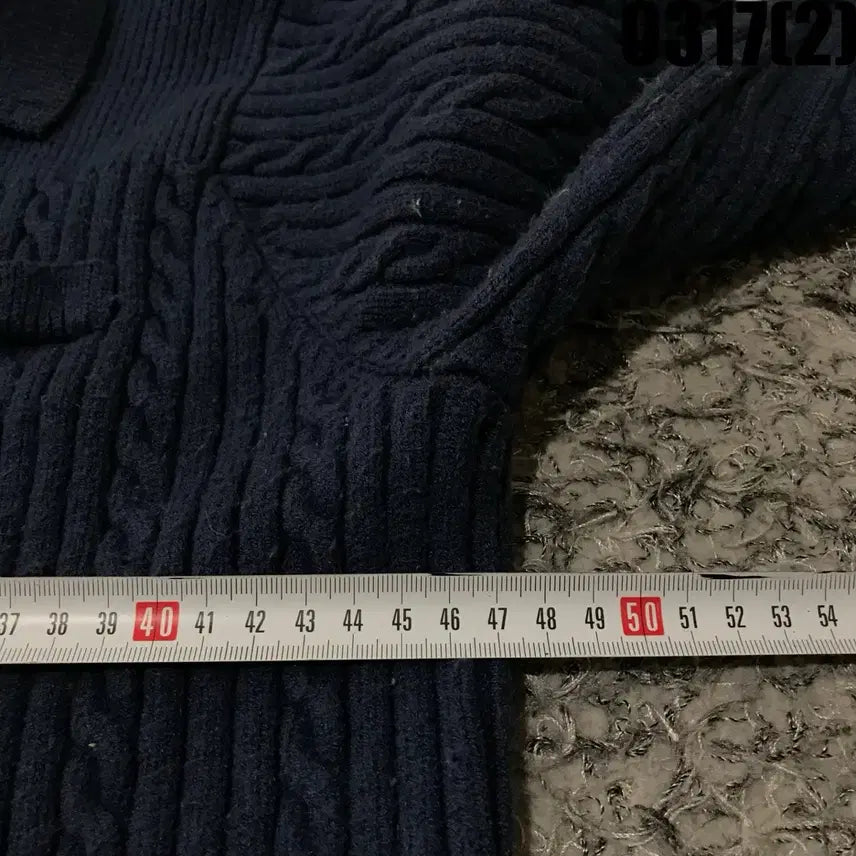 [SOLD OUT] 마리끌레르 네이비 꽈배기 니트 가디건 s