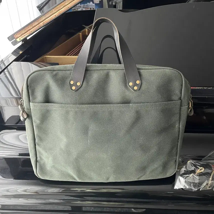 [BUNJANG] Hevitz GN630 Leather Pocket Briefcase / 헤비츠 GN630 레더 포켓 브리프케이스 WC