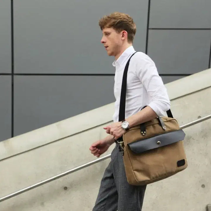 [BUNJANG] Hevitz GN630 Leather Pocket Briefcase / 헤비츠 GN630 레더 포켓 브리프케이스 WC