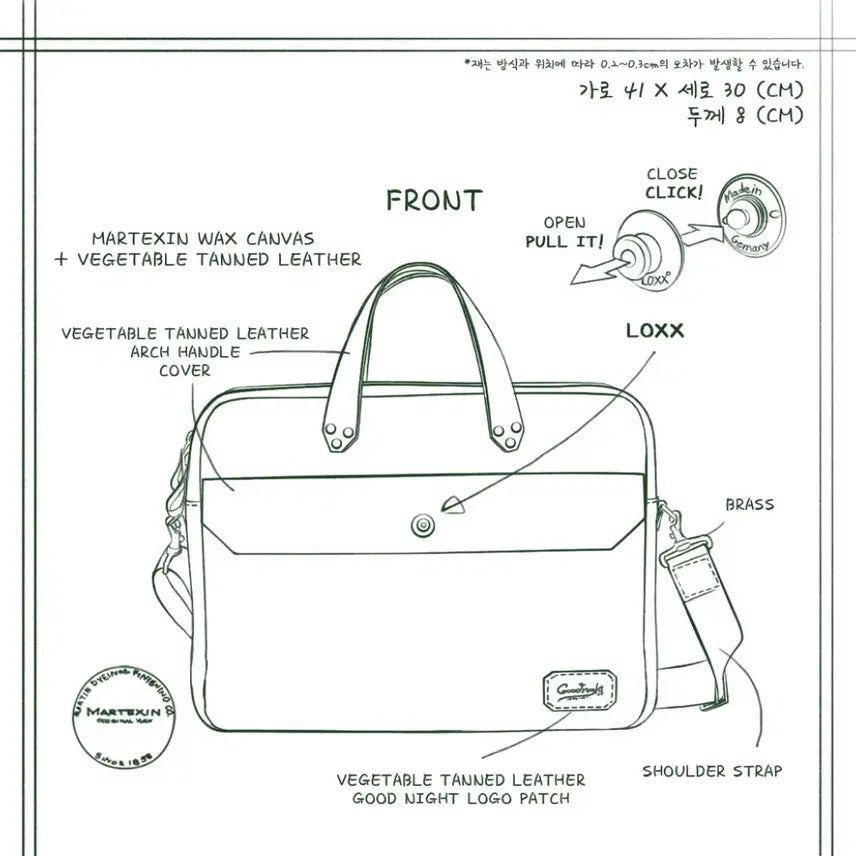 [BUNJANG] Hevitz GN630 Leather Pocket Briefcase / 헤비츠 GN630 레더 포켓 브리프케이스 WC
