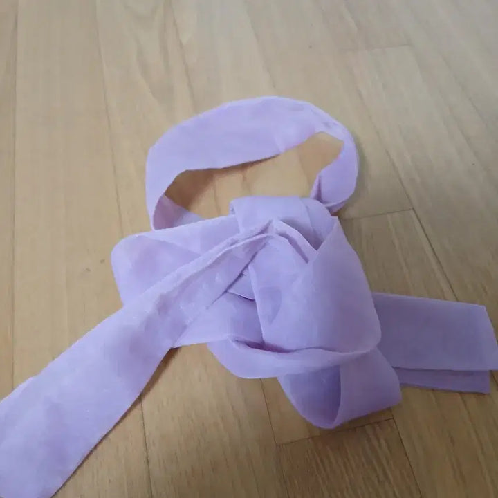 [BUNJANG] See-through Color Block Scarf / 시스루 배색 스카프 블랙/아이보리