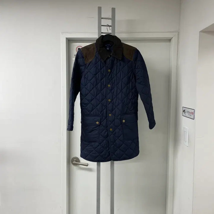 [BUNJANG] Polo Ralph Lauren Navy Long Quilted Jacket / 폴로 랄프로렌 네이비 롱 퀄팅 자켓 L12-14(W)