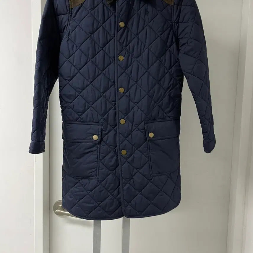 [BUNJANG] Polo Ralph Lauren Navy Long Quilted Jacket / 폴로 랄프로렌 네이비 롱 퀄팅 자켓 L12-14(W)