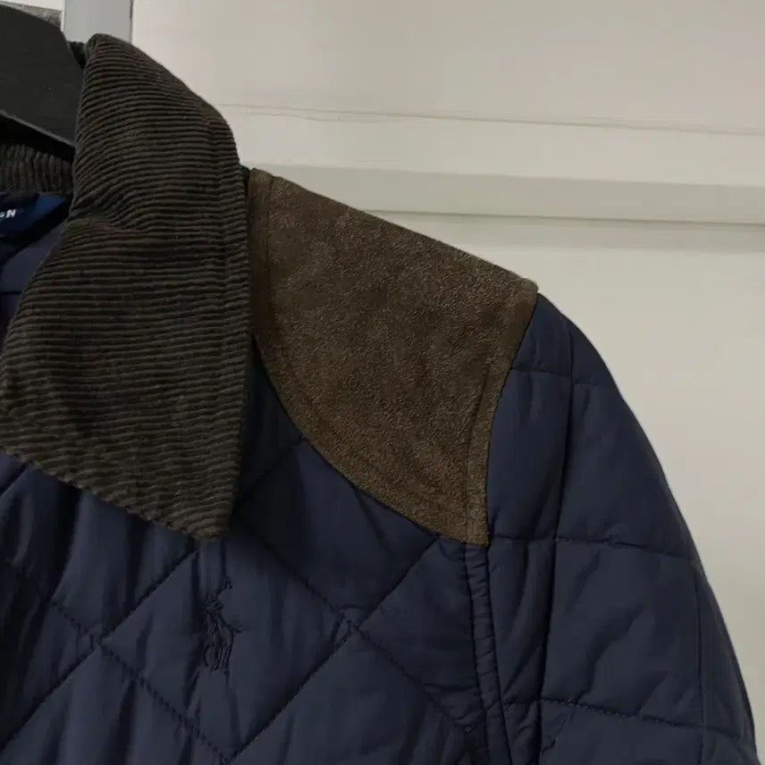 [BUNJANG] Polo Ralph Lauren Navy Long Quilted Jacket / 폴로 랄프로렌 네이비 롱 퀄팅 자켓 L12-14(W)