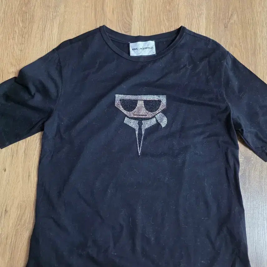 [BUNJANG] Karl Lagerfeld Black Short Sleeve T-shirt / 칼 라거펠트 블랙 반팔 티셔츠