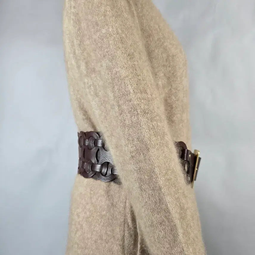 [BUNJANG] Michael Kors Wide Leather Belt Brown / 마이클코어스 와이드 가죽 벨트 브라운