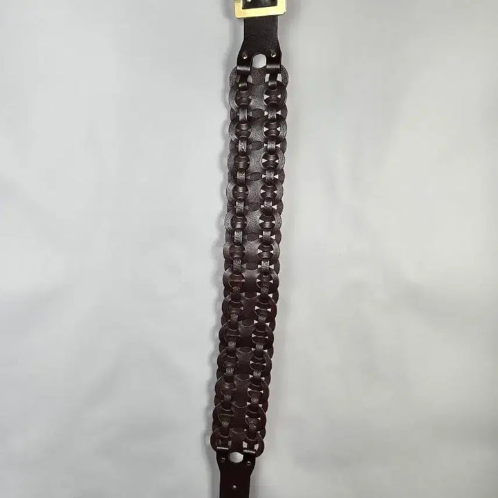 [BUNJANG] Michael Kors Wide Leather Belt Brown / 마이클코어스 와이드 가죽 벨트 브라운