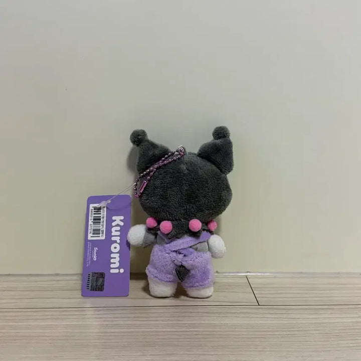 [BUNJANG] Sanrio Kuromi Overalls Plush Keychain / 산리오 쿠로미 멜빵 인형 키링
