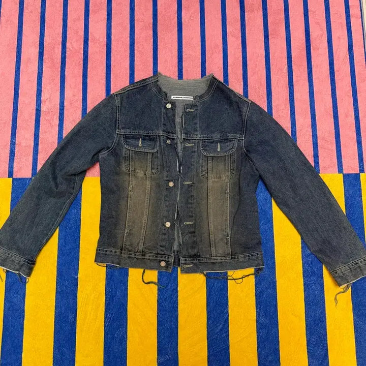 [BUNJANG] My Deep Blue Memories Denim Jacket / 마니딥블루메모리즈 데님 청자켓