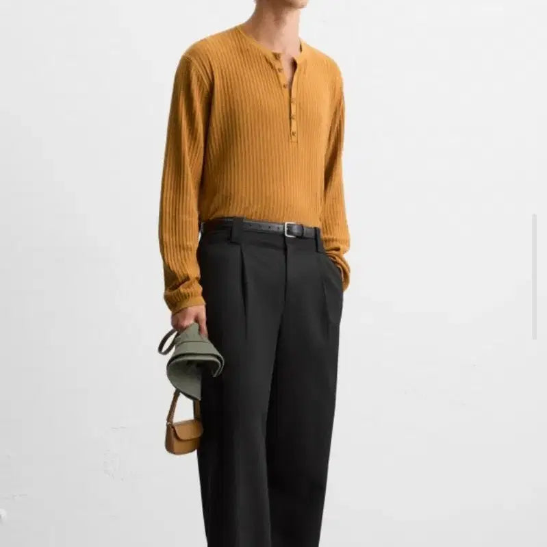 [BUNJANG] ZARA Knit Button Neck Sweater / (L)자라 니트 버튼넥