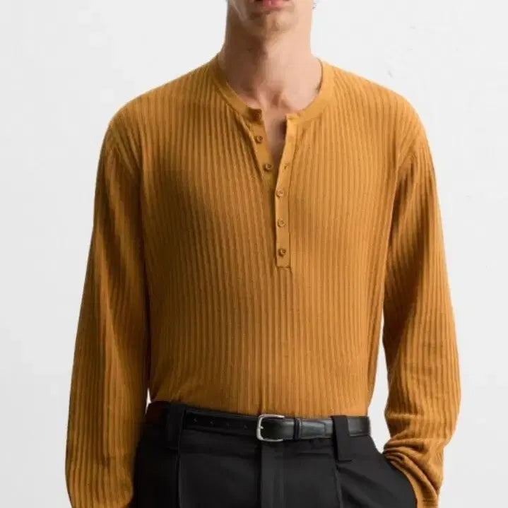 [BUNJANG] ZARA Knit Button Neck Sweater / (L)자라 니트 버튼넥