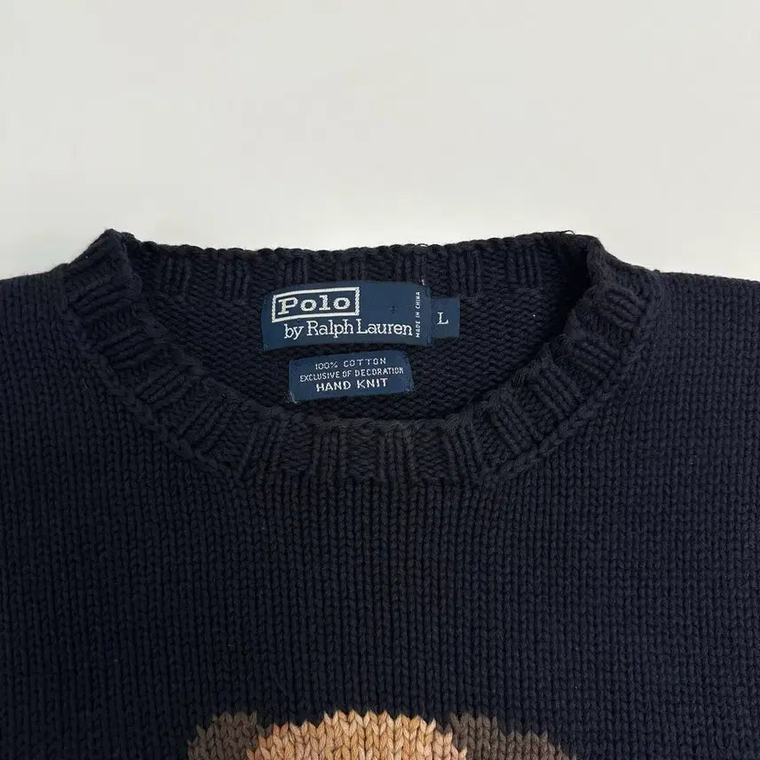 [BUNJANG] Polo Ralph Lauren Hand-Knit Bear Sweater / 폴로 베어 핸드니트 곰돌이 90s