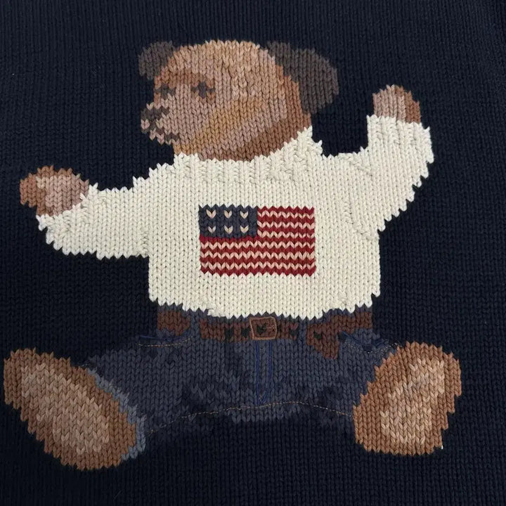 [BUNJANG] Polo Ralph Lauren Hand-Knit Bear Sweater / 폴로 베어 핸드니트 곰돌이 90s