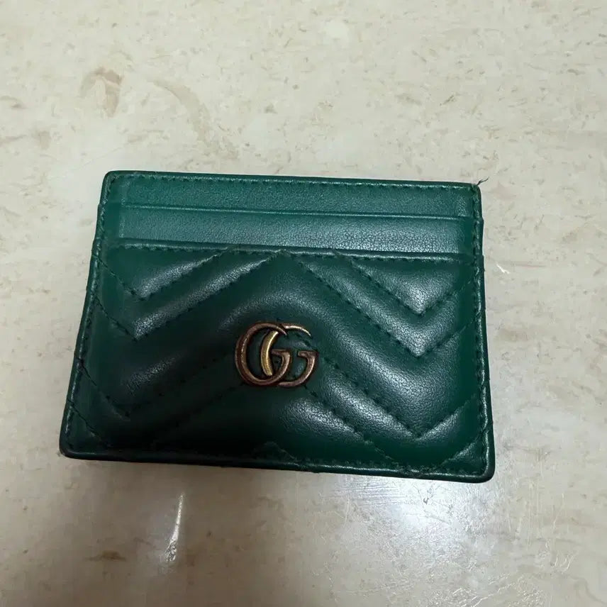 [BUNJANG] Gucci Marmont Card Wallet - Green / 구찌 마몬트 카드지갑 그린