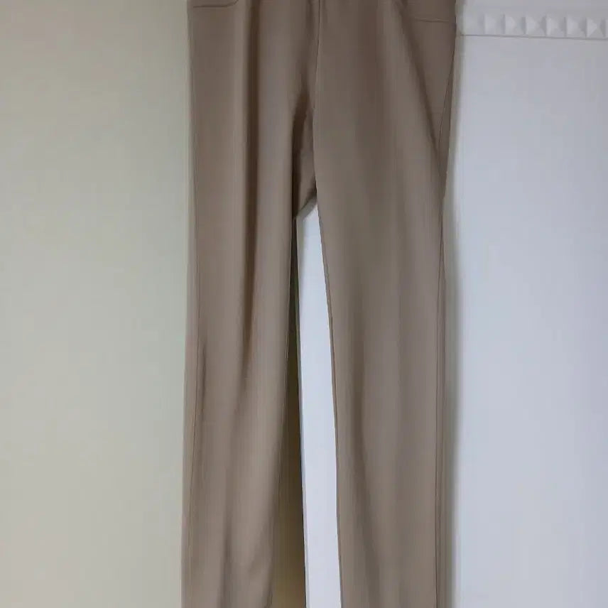 [BUNJANG] Beige Elastic Waistband Trousers / 베이지색 여성용 밴딩 바지 free