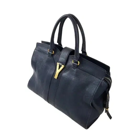 [BUNJANG] Saint Laurent Cabas Chyc Dark Navy Medium Tote Bag / 정품 생로랑(입생로랑) 카바시크 다크네이비