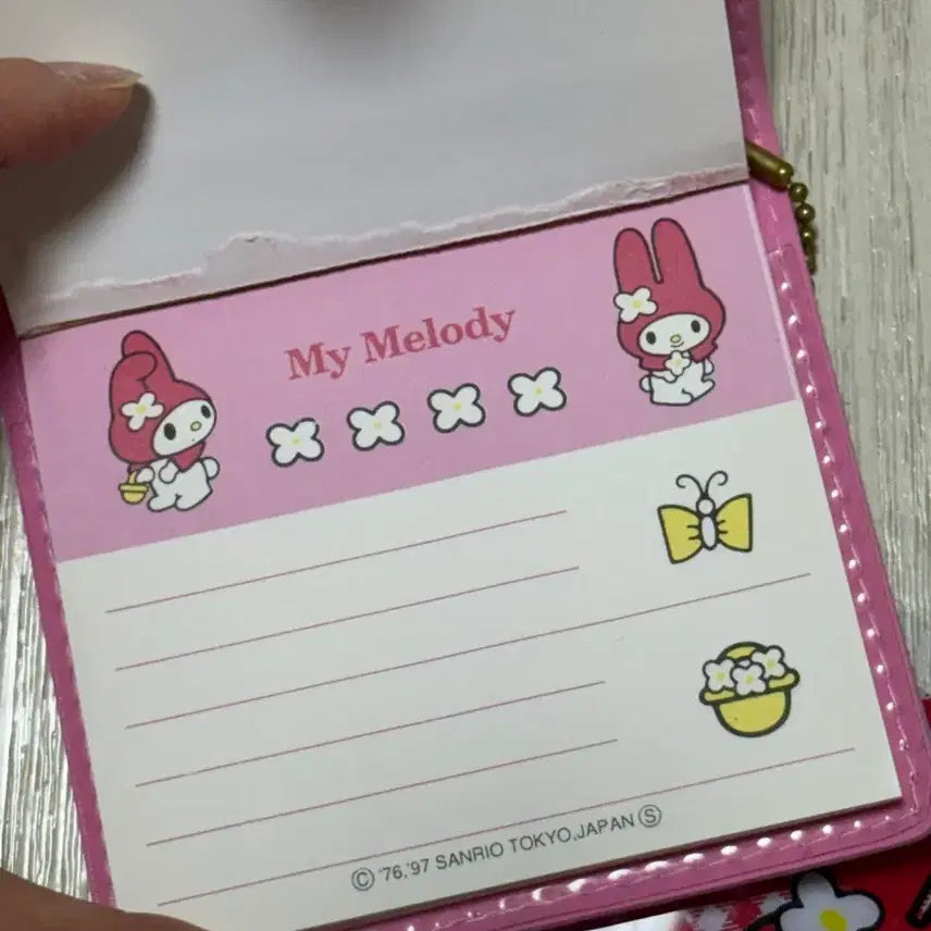 [BUNJANG] My Melody Vintage Memo Pad Wallet / 고전마이멜로디 메모지 겸 지갑