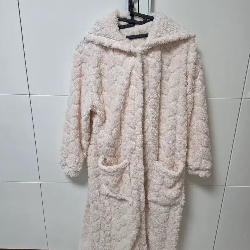[BUNJANG] Long Hooded Sleep Robe Home Wear / 롱 후드 잠옷 목욕가운 수면 로브 홈웨어